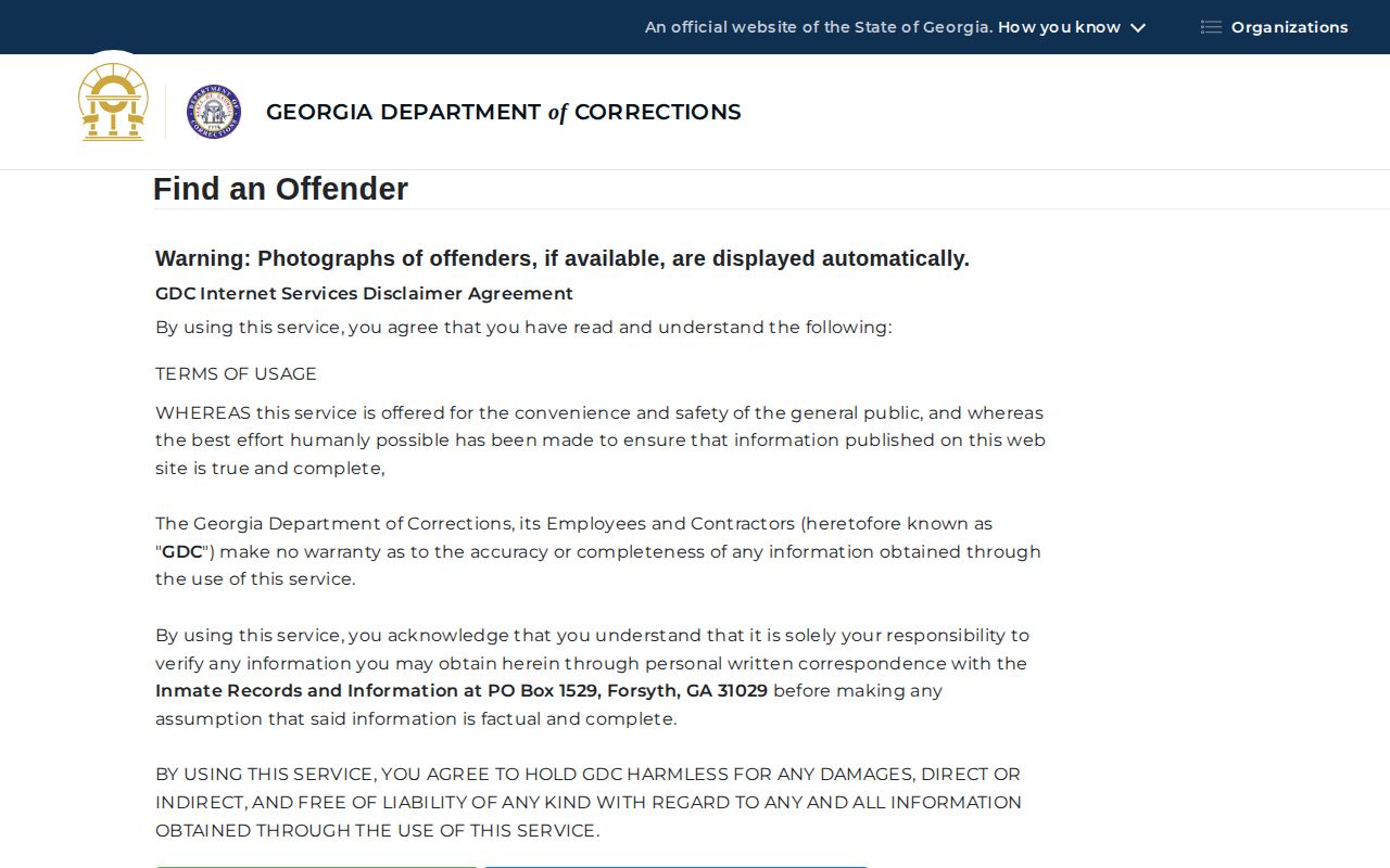 GDC offender search for Morgan County released inmates